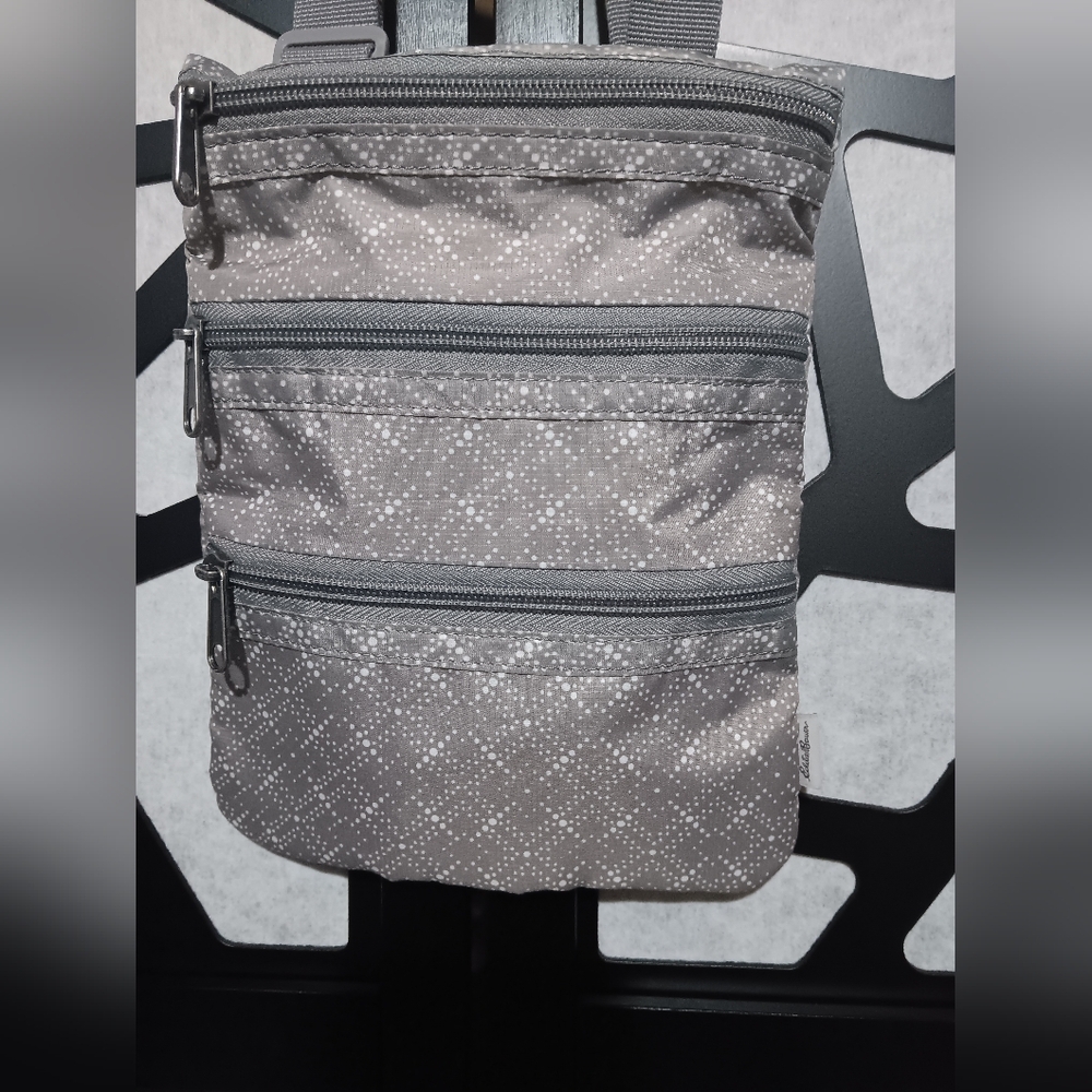 Eddie Bauer - 3-Zipper Crossbody - Gray - NWOT